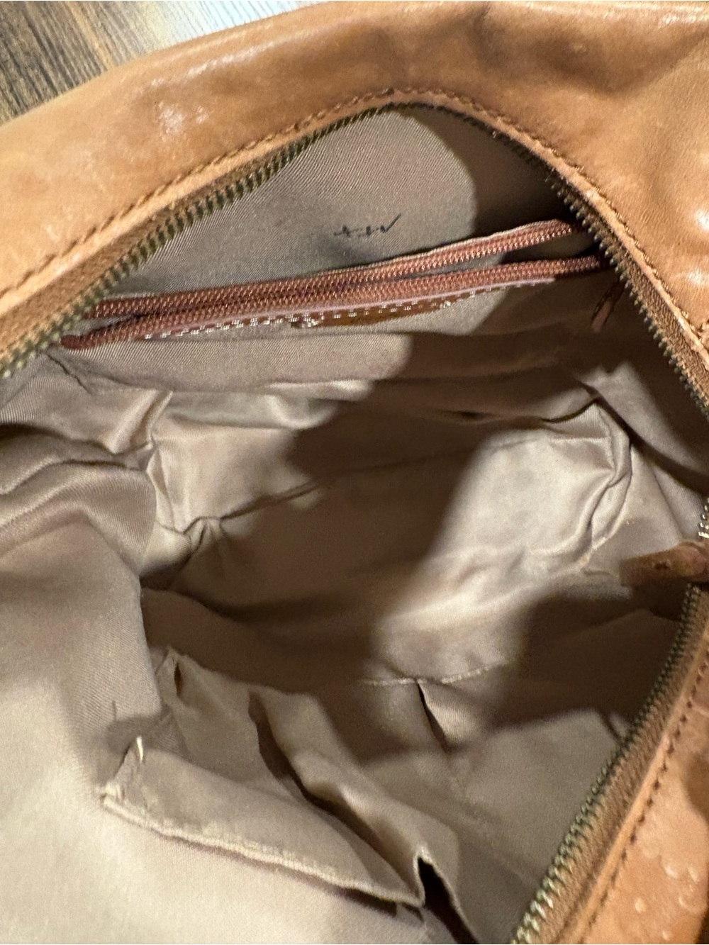 The Sak Embossed Cognac Shoulder Bag - Picture 5 of 5